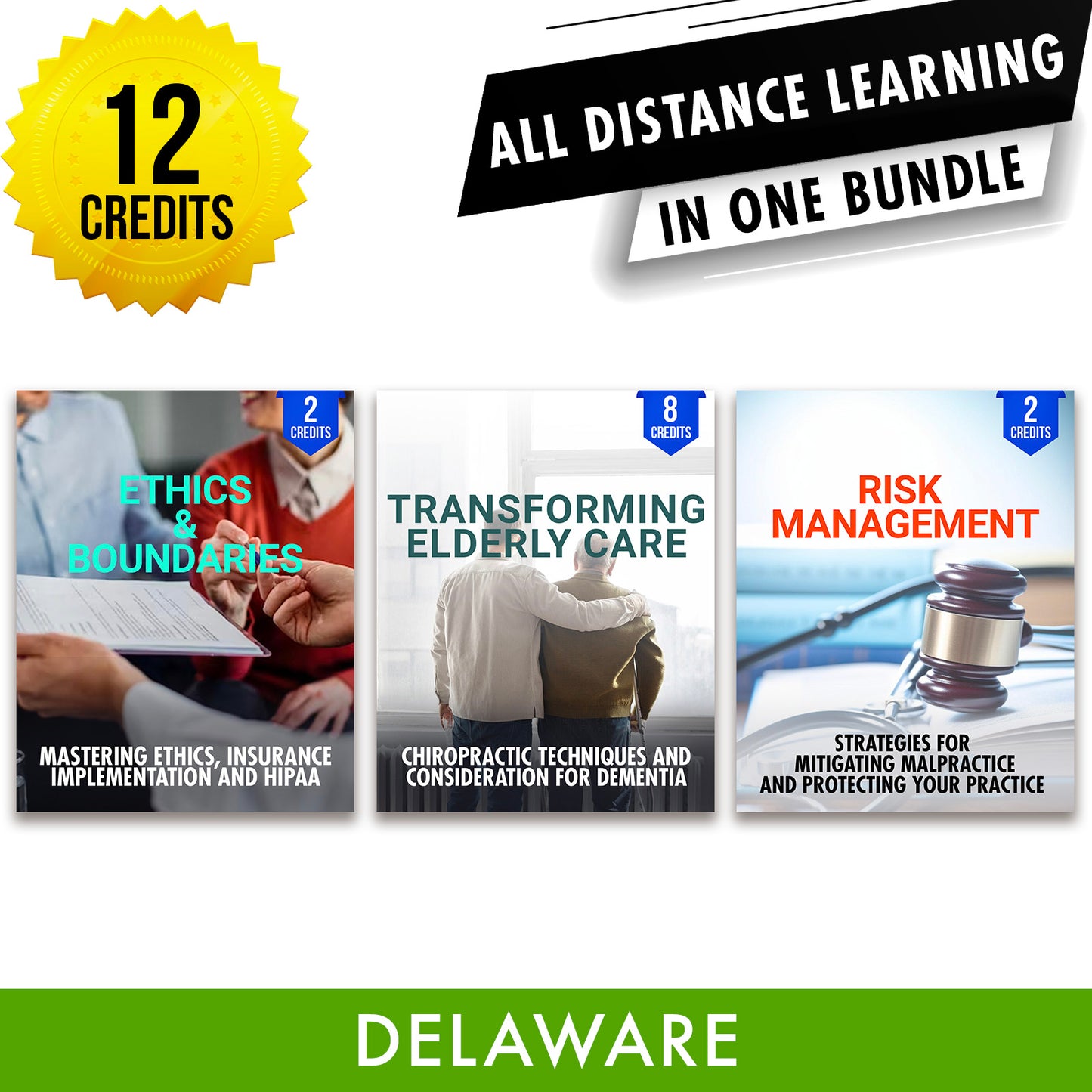 Delaware Online CE Bundle 1: Independent Study Package, Chiropractic Continuing Education, 12 Credits A Better Chiro