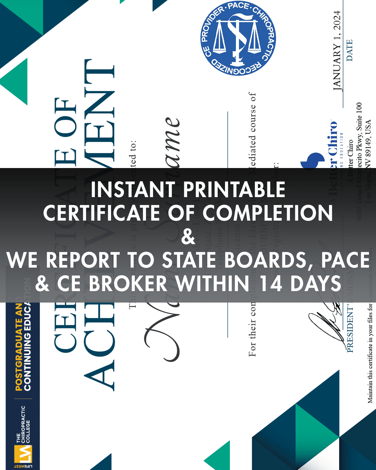 Minnesota Package 1: Full Recertification - All Required Chiropractic Continuing Education Hours in One Package, 20 Credits A Better Chiro