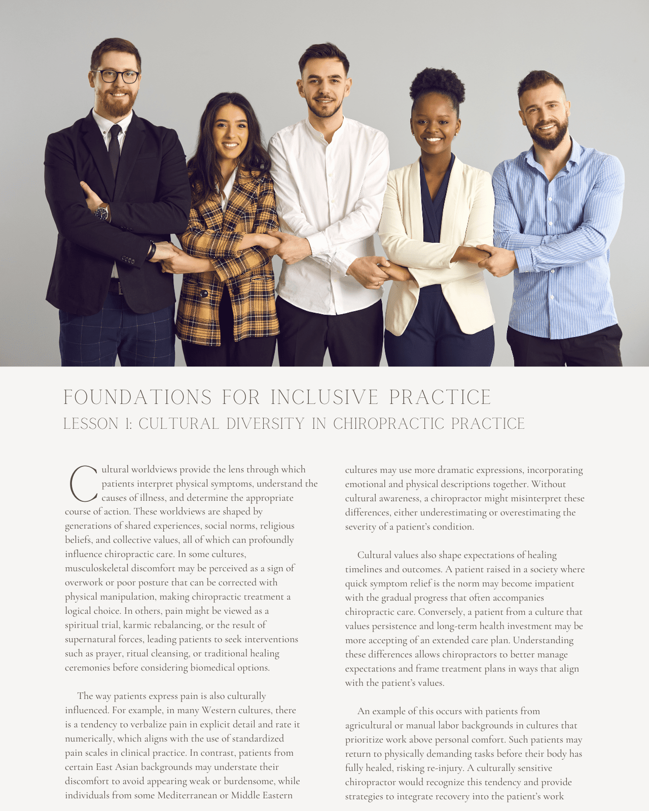 Cultural Diversity in Chiropractic Care: Foundations for Inclusive Practice - Chiropractic Continuing Education, Cultural Diversity, 1 Hour A Better Chiro