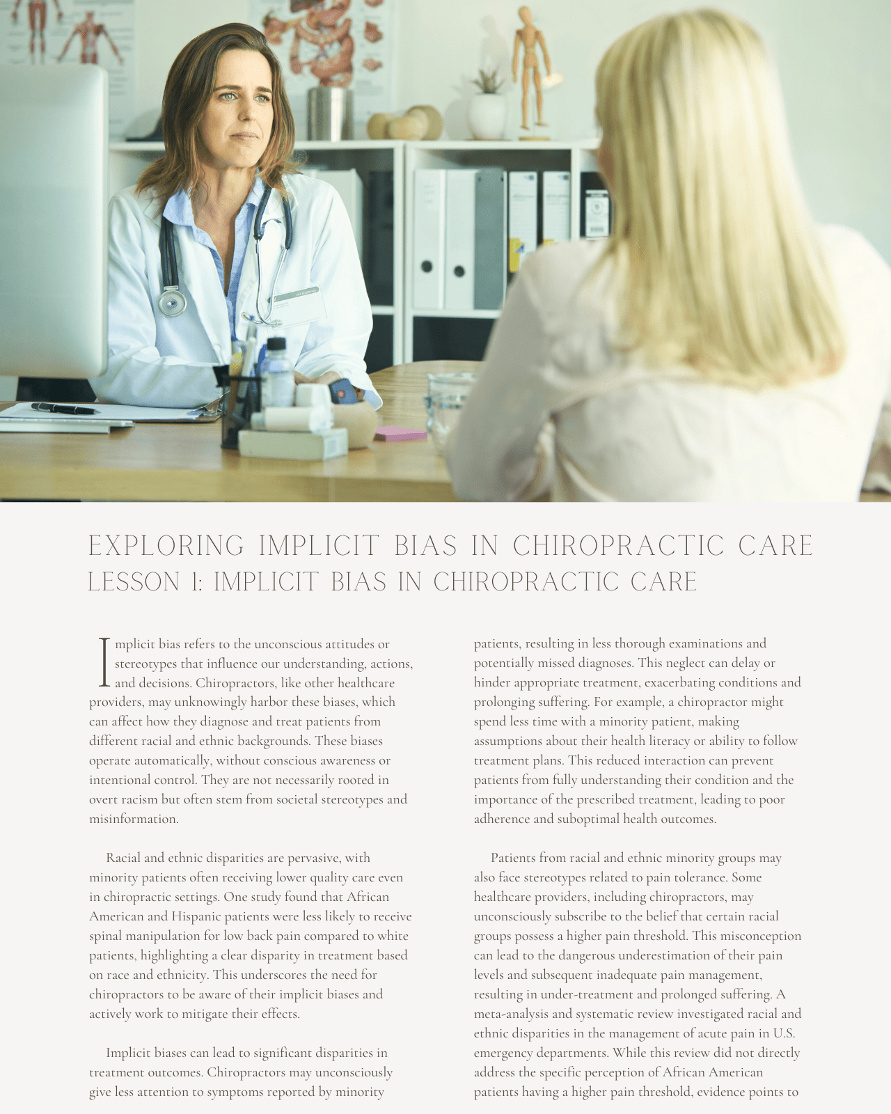 Unconscious Influence: Exploring Implicit Bias in Chiropractic Care - Chiropractic Continuing Education, Implicit Bias, 2 Credits A Better Chiro