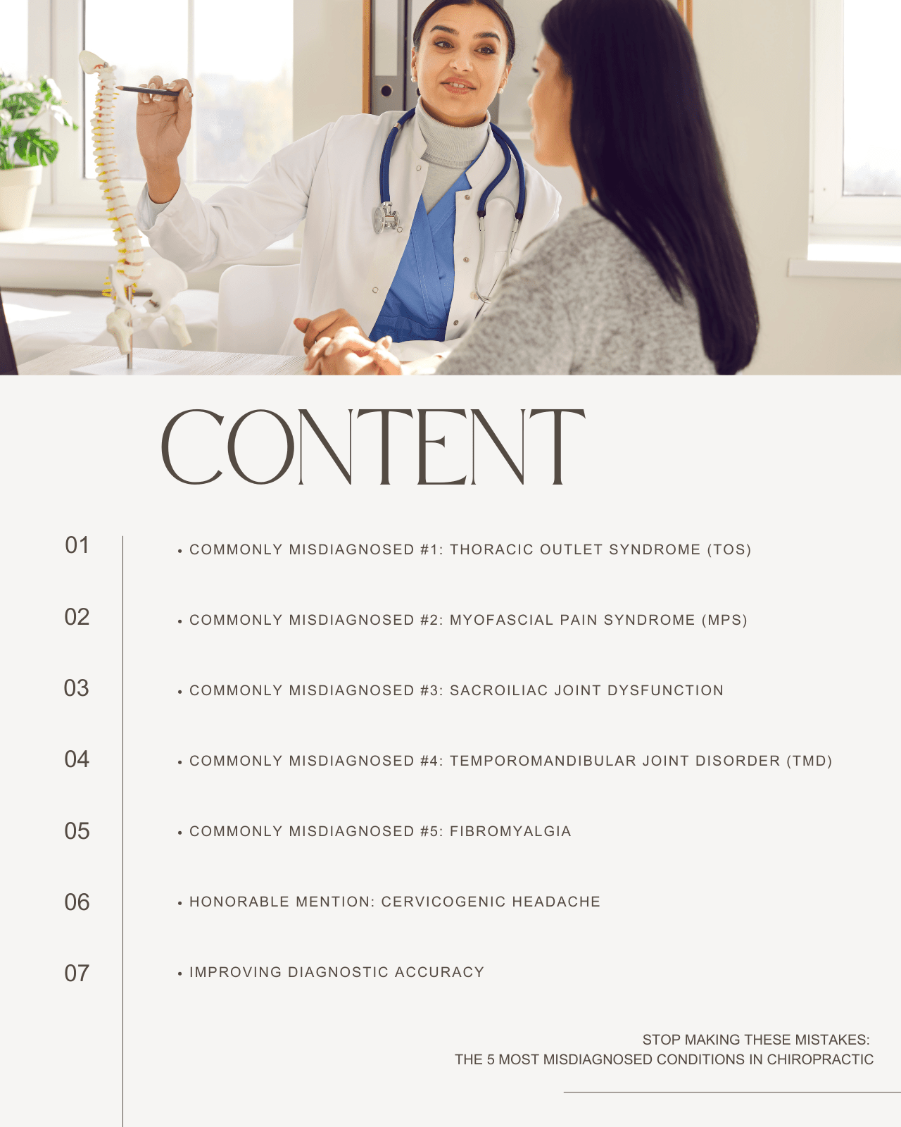 Stop Making These Mistakes: The 5 Most Misdiagnosed Conditions in Chiropractic - Chiropractic Continuing Education, Diagnosis, Adjustive Technique, 10 Credits A Better Chiro