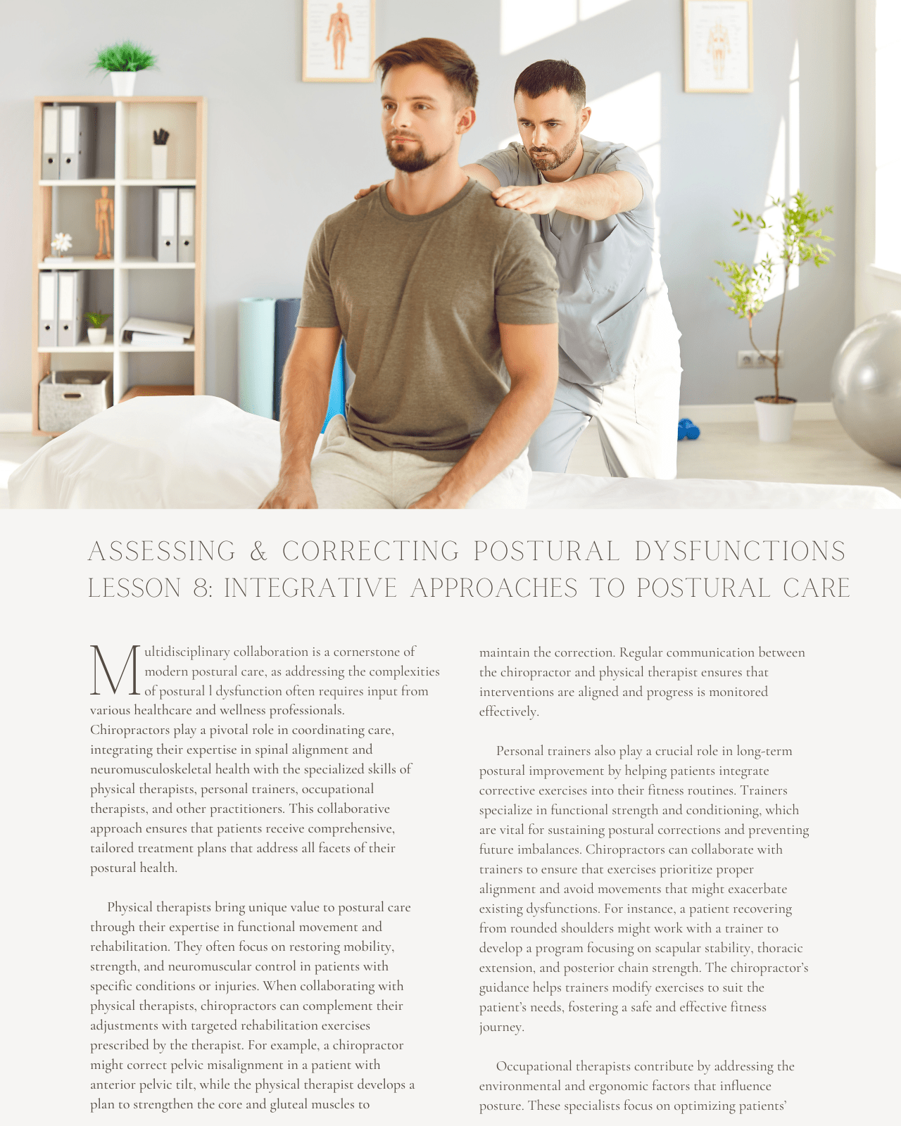Straighten Up: Strategies for Assessing and Correcting Postural Dysfunctions - Chiropractic Continuing Education, Diagnosis, Adjustive Technique, 10 Credits A Better Chiro