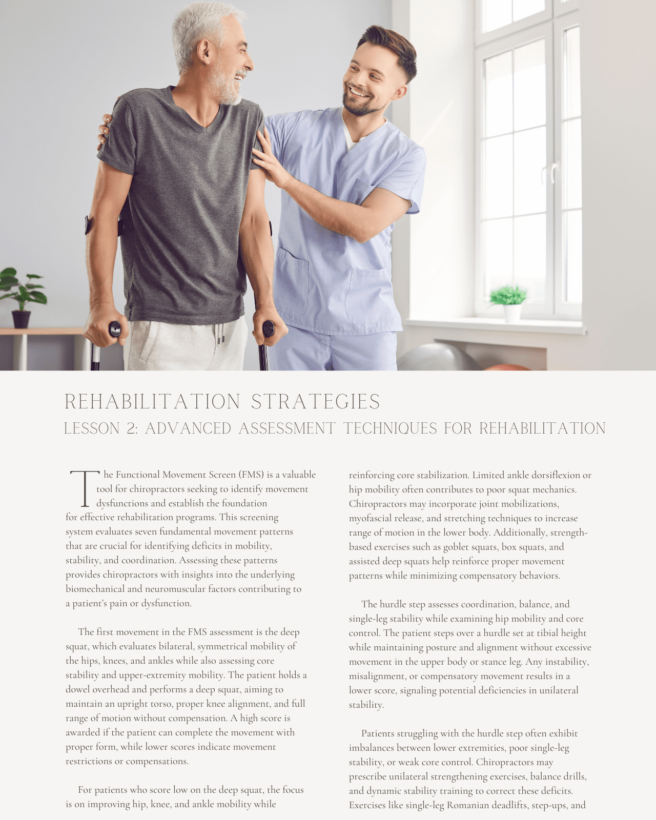 Rehabilitation Strategies: Clinical Techniques to Restore Function and Improve Mobility - Chiropractic Continuing Education, Ordering & Interpreting Labs, 4 Credits A Better Chiro