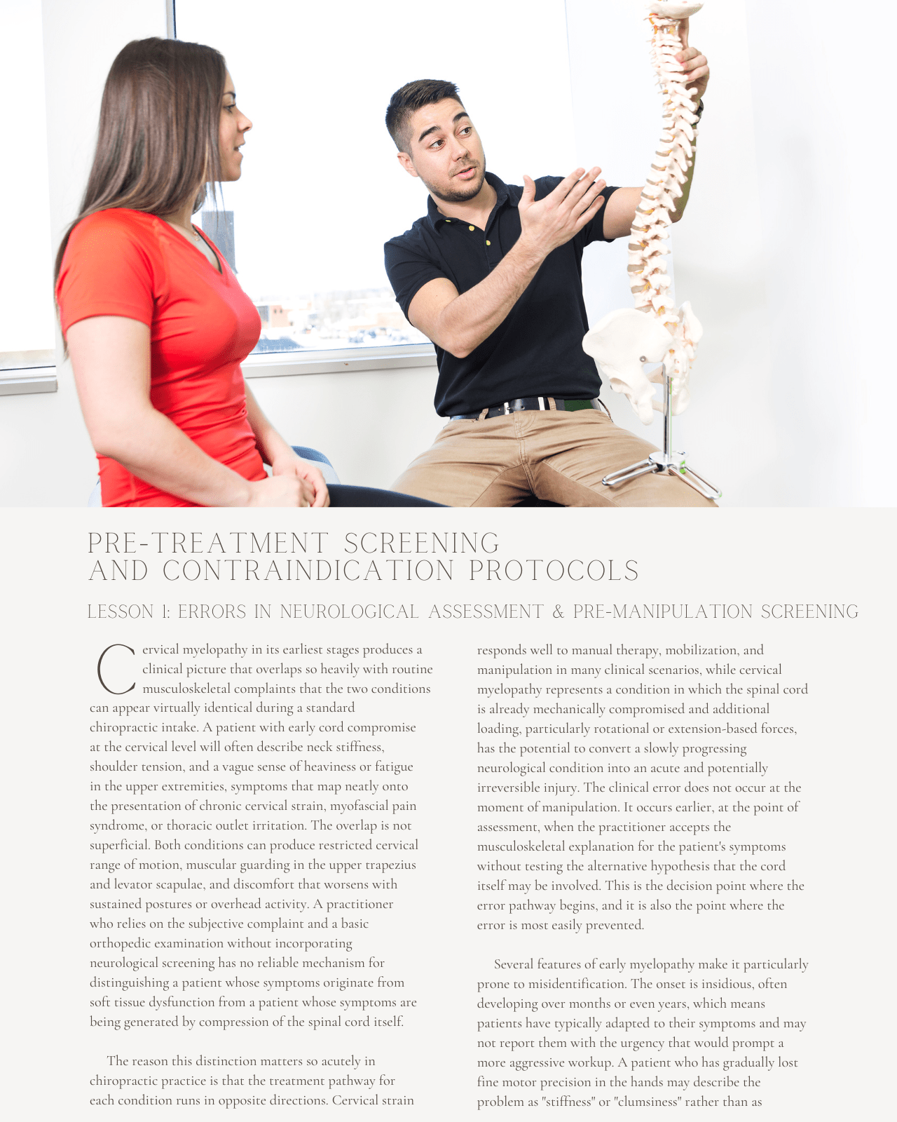 Spinal Cord Safety: Neurological Red Flags and the Limits of Manipulation - Chiropractic Continuing Education, 2 Hours A Better Chiro