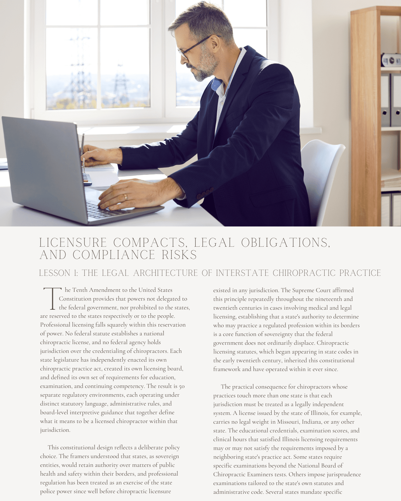 Across State Lines: Licensure Compacts, Legal Obligations, and Compliance Risks - Chiropractic Continuing Education, Laws and Rules, 2 Hours A Better Chiro