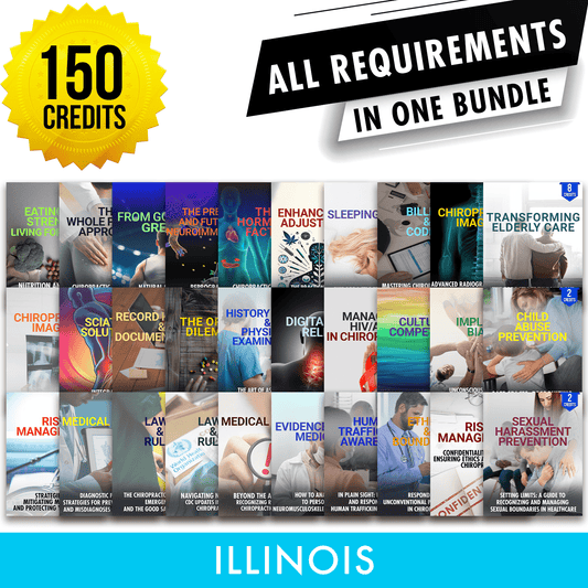 Illinois Package: Full Recertification - All Required Chiropractic Continuing Education Hours in One Package, 150 CME Hours A Better Chiro