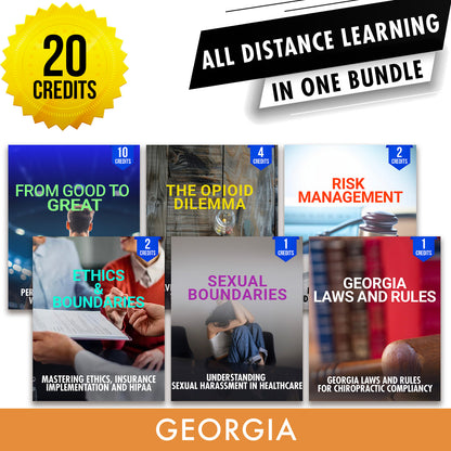 Georgia Online CE Bundle 1: Independent Study Package, Chiropractic Continuing Education, 20 Credits A Better Chiro