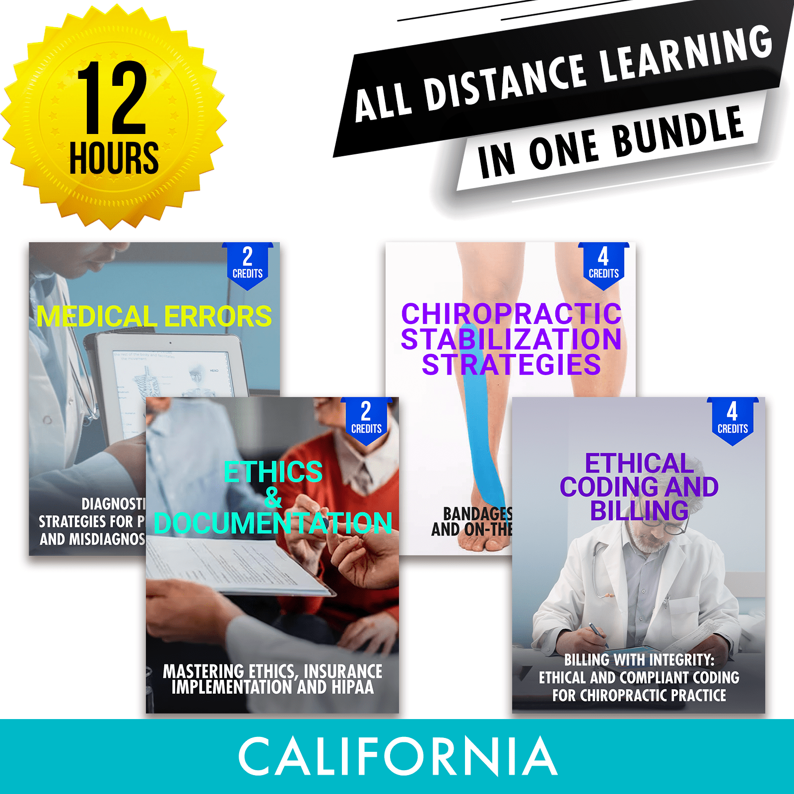 California Online Package 1: Required Chiropractic Continuing Education Hours in One Package, 12 Credits A Better Chiro