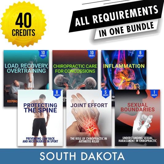 South Dakota Package 1: *NEW FOR 2027* Full Recertification - All Required Chiropractic Continuing Education Hours in One Package, 40 Credits A Better Chiro