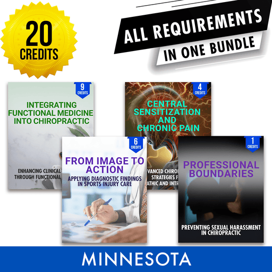Minnesota Package 3: *NEW FOR 2026* Full Recertification - All Required Chiropractic Continuing Education Hours in One Package, 20 Credits A Better Chiro