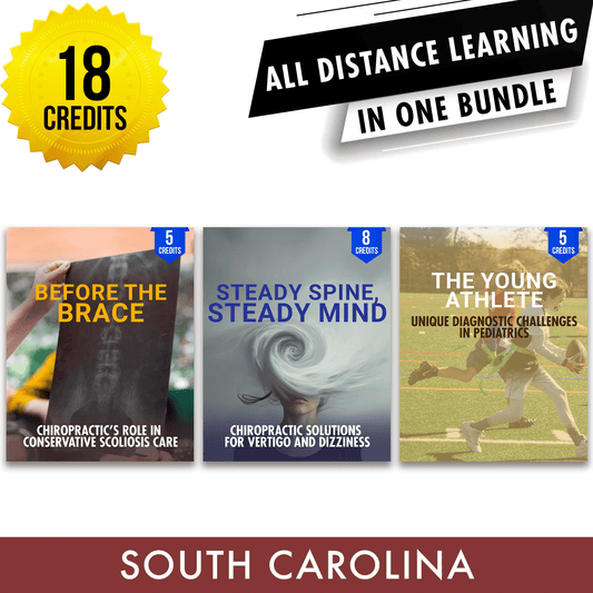 South Carolina Online CE Bundle 3: Independent Study Package, Chiropractic Continuing Education, 18 Credits A Better Chiro