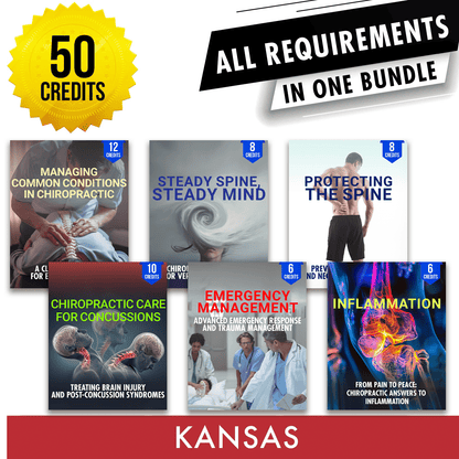 Kansas Package 3: Full Recertification - All Required Chiropractic Continuing Education Hours in One Package, 50 Credits A Better Chiro