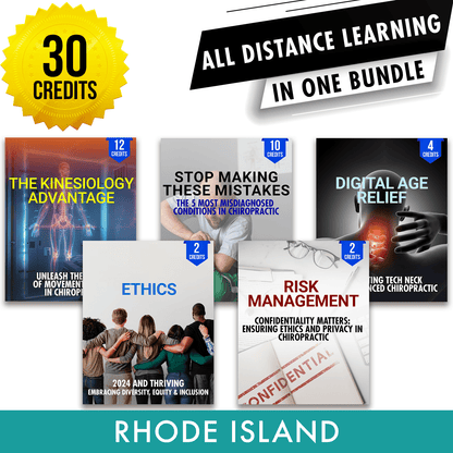 Rhode Island Package 3: Full Recertification - All Required Chiropractic Continuing Education Hours in One Package, 30 Credits A Better Chiro