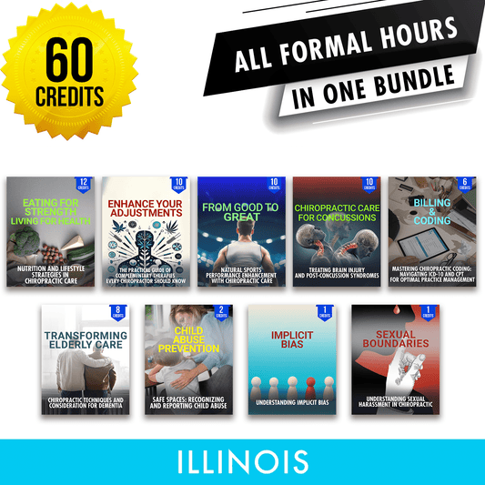 Illinois Package 1: Required Formal Hours - All Required Chiropractic Continuing Education Hours in One Package, 60 CME Hours A Better Chiro