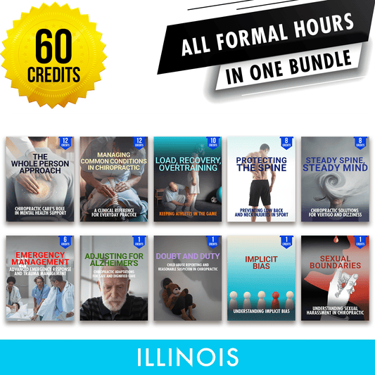 Illinois Package 2: Required Formal Hours - All Required Chiropractic Continuing Education Hours in One Package, 60 CME Hours A Better Chiro