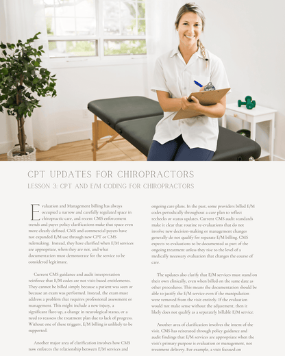CPT Updates for Chiropractors: Staying Compliant With New Billing Codes and Rules - Chiropractic Continuing Education, Coding, 6 Hours A Better Chiro