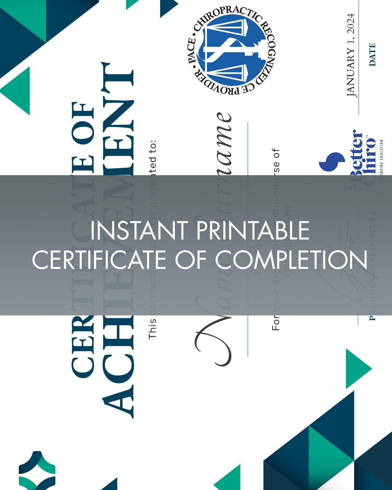 Oregon Package 1: First Time Recertification - All Required Chiropractic Continuing Education Hours in One Package, 8 Credits A Better Chiro