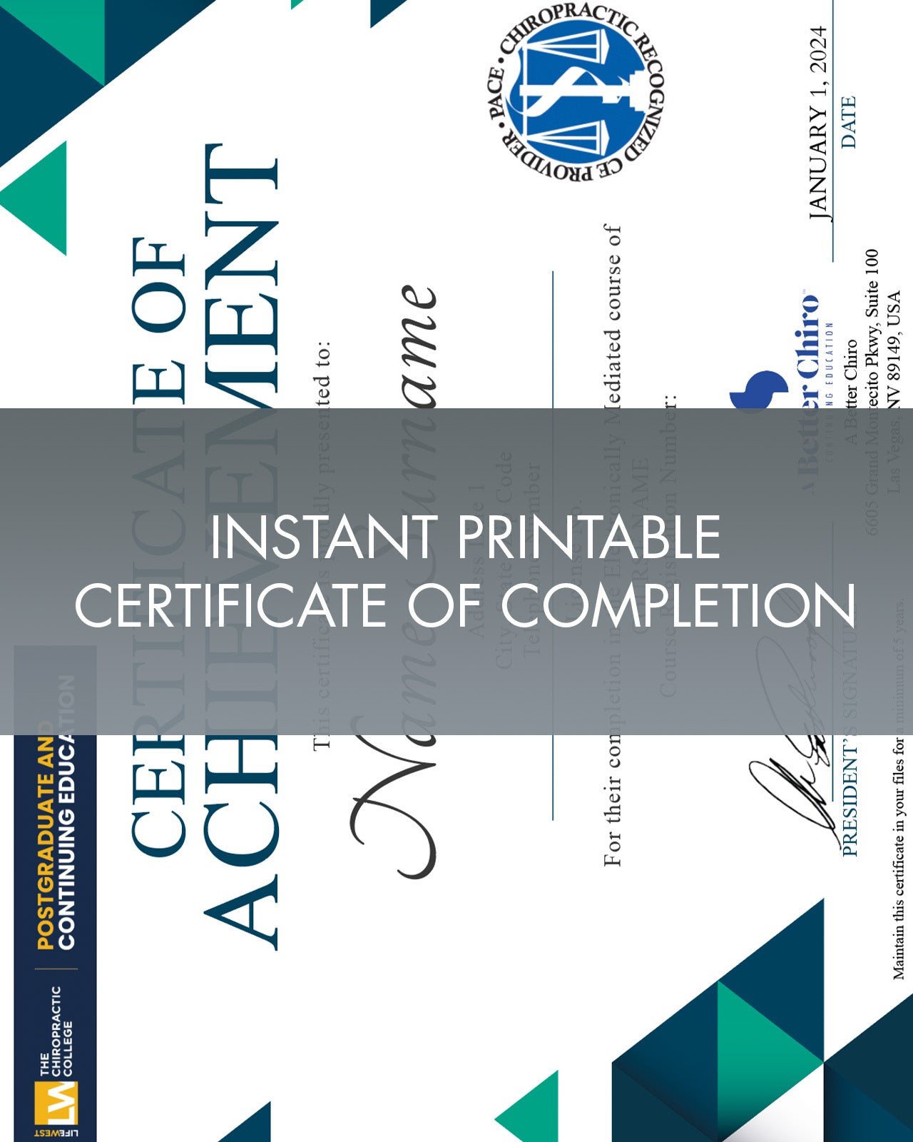 Missouri Package 1: Full Recertification - All Required Chiropractic Continuing Education Hours in One Package, 48 Credits A Better Chiro