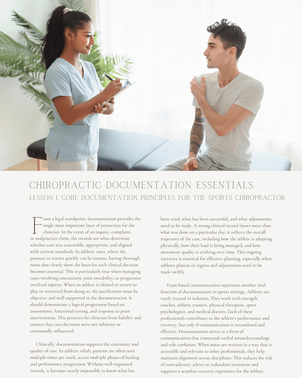 Chiropractic Documentation Essentials for Sports and Functional Rehabilitation - Chiropractic Continuing Education, Documentation, 6 Hours A Better Chiro