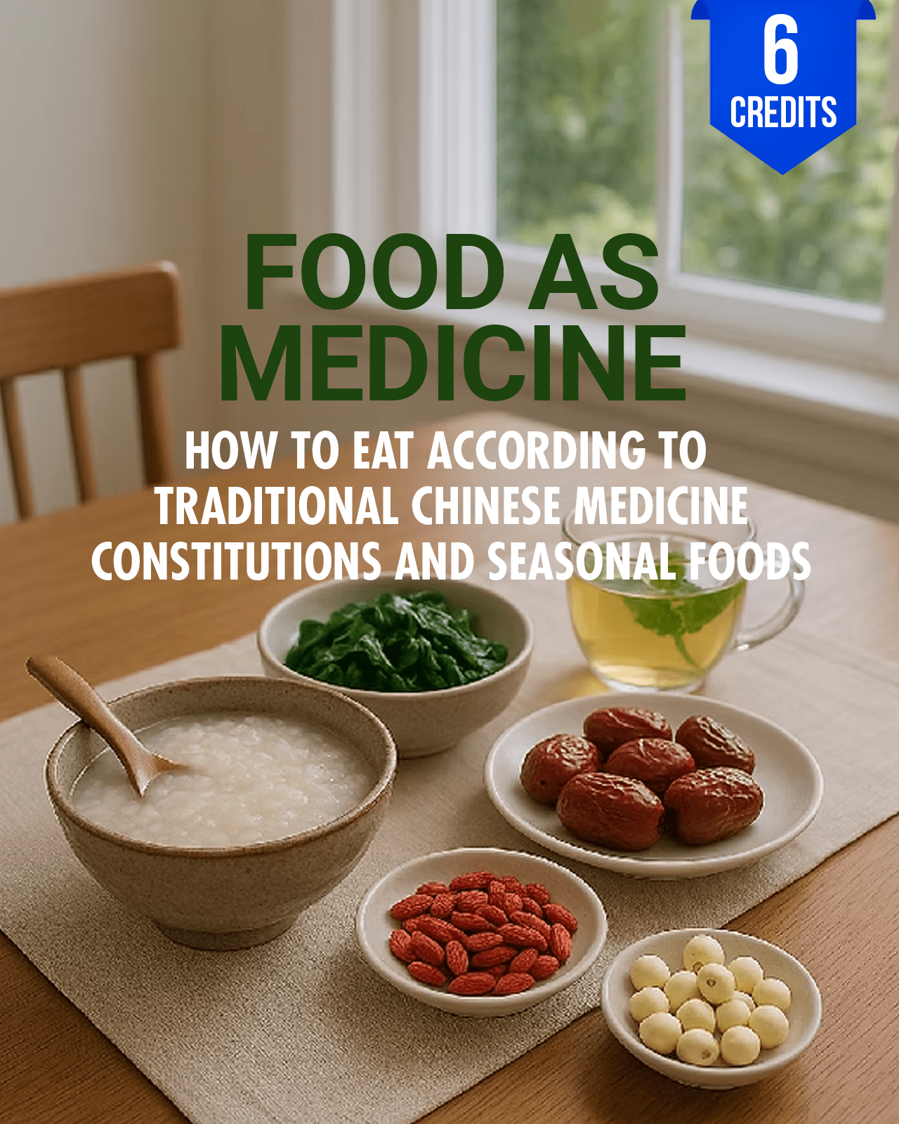Food as Medicine: How to Eat According to Traditional Chinese Medicine Constitutions and Seasonal Foods - Chiropractic Continuing Education, 6 Hours A Better Chiro