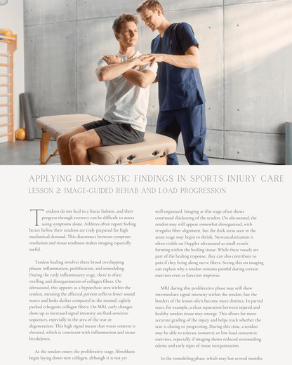 From Image to Action: Applying Diagnostic Findings in Sports Injury Care - Chiropractic Continuing Education, Imaging, 6 Hours A Better Chiro