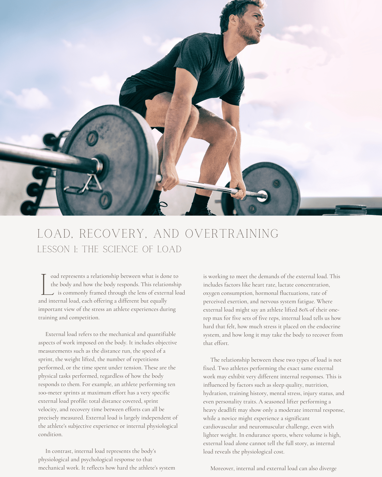 Load, Recovery, and Overtraining: Keeping Athletes in the Game - Chiropractic Continuing Education, Sports Medicine, 10 Hours A Better Chiro