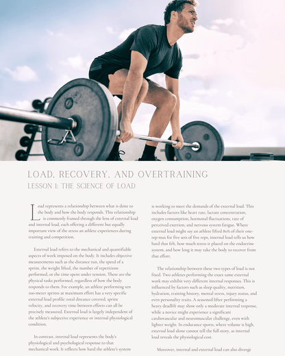 Load, Recovery, and Overtraining: Keeping Athletes in the Game - Chiropractic Continuing Education, Sports Medicine, 10 Hours A Better Chiro