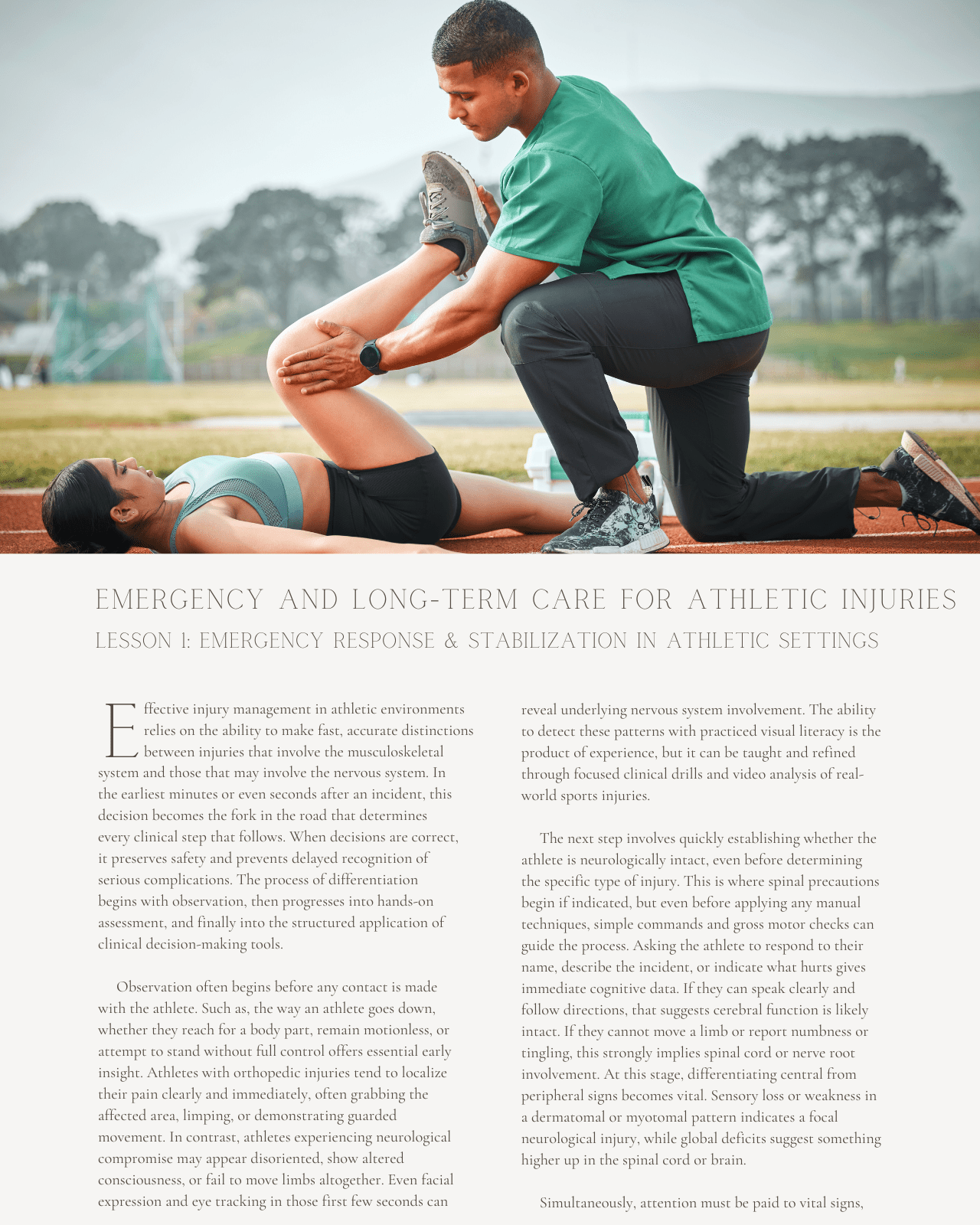 From Sideline to Clinic: Emergency and Long-Term Care for Athletic Injuries - Chiropractic Continuing Education, Sports Medicine, 8 Hours A Better Chiro