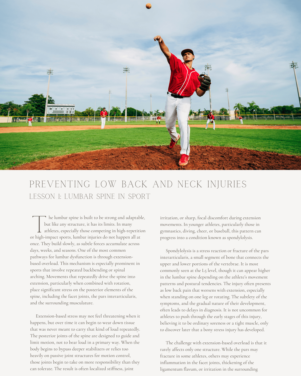 Protecting the Spine in Sport: Preventing Low Back and Neck Injuries - Chiropractic Continuing Education, Sports Medicine, 8 Hours A Better Chiro