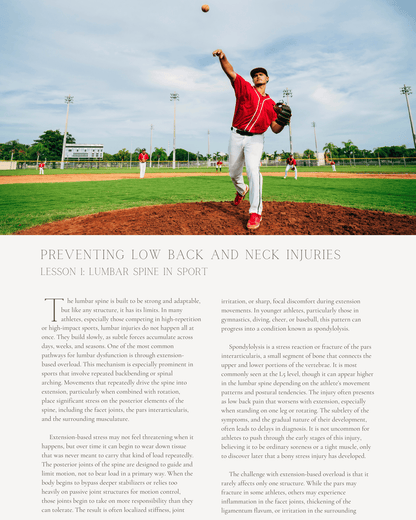 Protecting the Spine in Sport: Preventing Low Back and Neck Injuries - Chiropractic Continuing Education, Sports Medicine, 8 Hours A Better Chiro