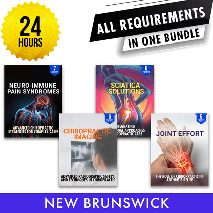 New Brunswick Package 1: Full Recertification - All Required Chiropractic Continuing Professional Development in One Package, 24 Hours A Better Chiro