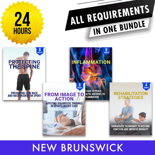 New Brunswick Package 2: Full Recertification - All Required Chiropractic Continuing Professional Development in One Package, 24 Hours A Better Chiro