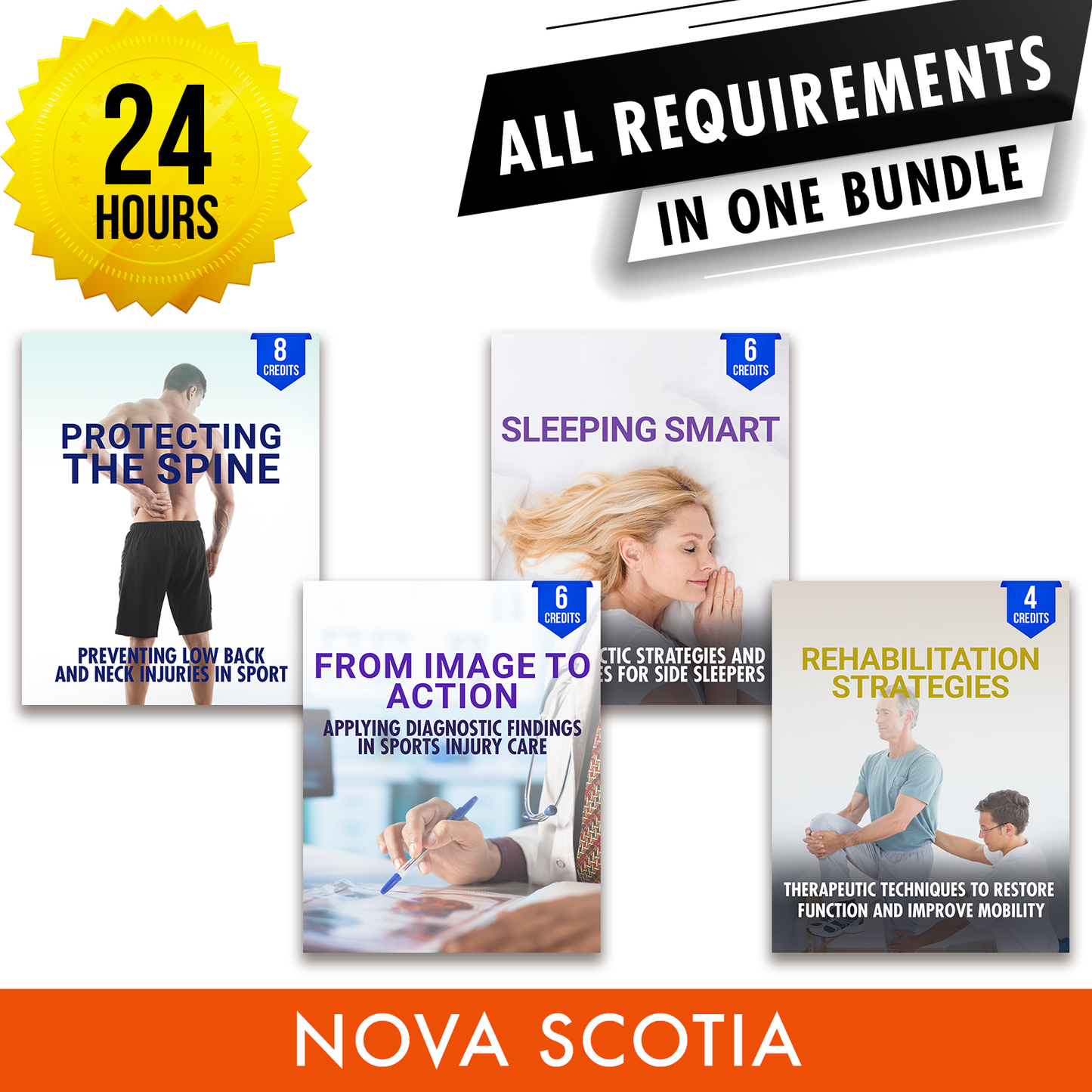 Nova Scotia Package 2: Full Recertification - All Required Chiropractic Continuing Professional Development in One Package, 24 Hours