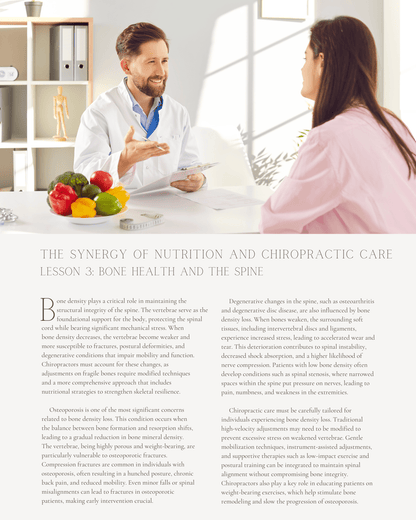 Building a Stronger Spine: The Synergy of Nutrition and Chiropractic Care - Chiropractic Continuing Education, Nutrition, 4 Credits A Better Chiro