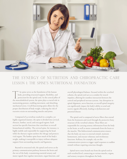 Building a Stronger Spine: The Synergy of Nutrition and Chiropractic Care - Chiropractic Continuing Education, Nutrition, 4 Credits A Better Chiro
