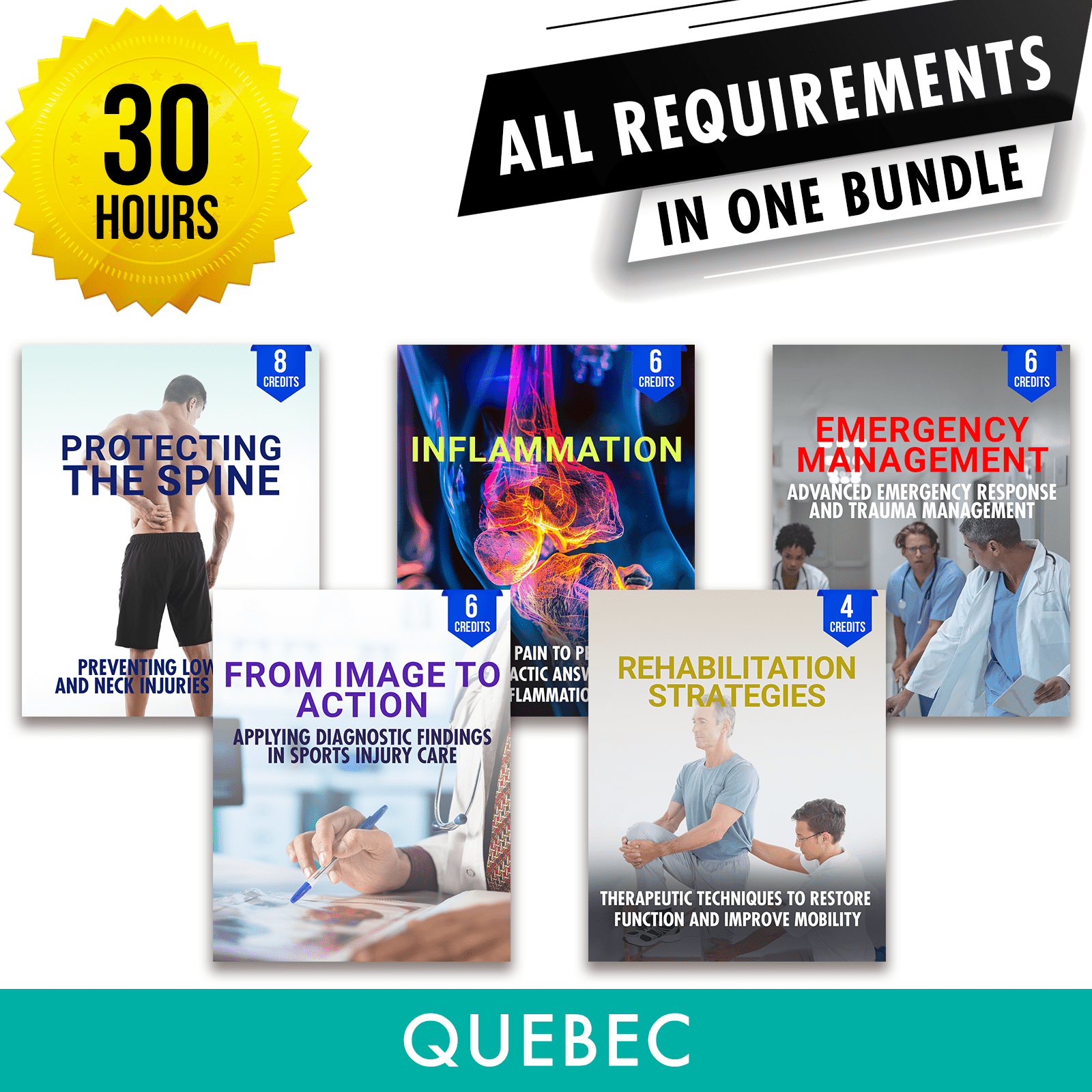 Quebec Package 1: Full Recertification - All Required Chiropractic Continuing Professional Development in One Package, 30 Hours A Better Chiro