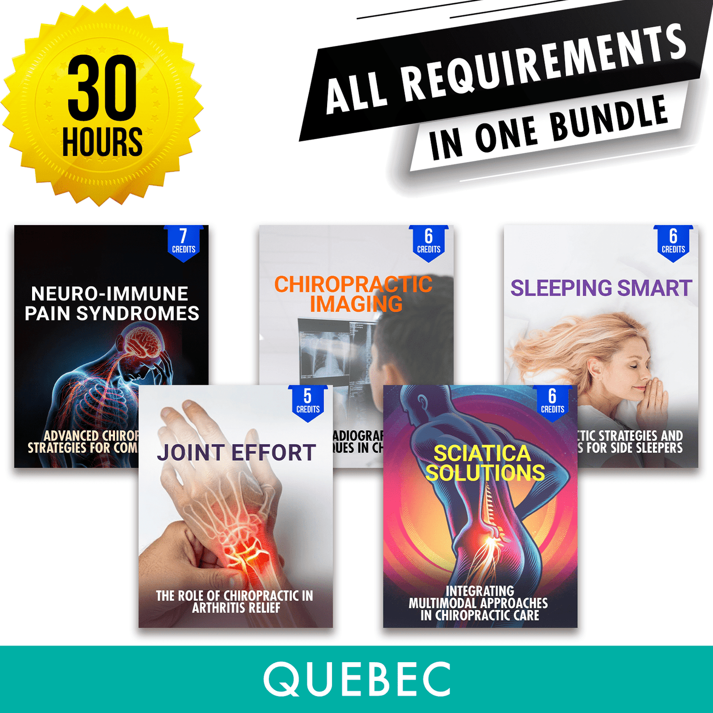 Quebec Package 2: Full Recertification - All Required Chiropractic Continuing Professional Development in One Package, 30 Hours A Better Chiro