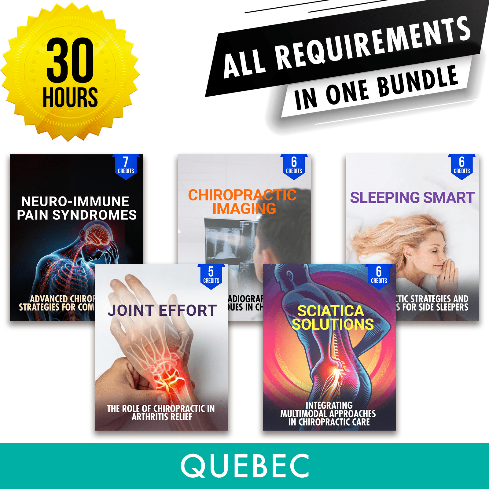 Quebec Package 2: Full Recertification - All Required Chiropractic Continuing Professional Development in One Package, 30 Hours A Better Chiro
