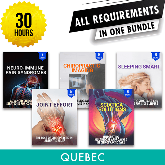 Quebec Package 2: Full Recertification - All Required Chiropractic Continuing Professional Development in One Package, 30 Hours A Better Chiro