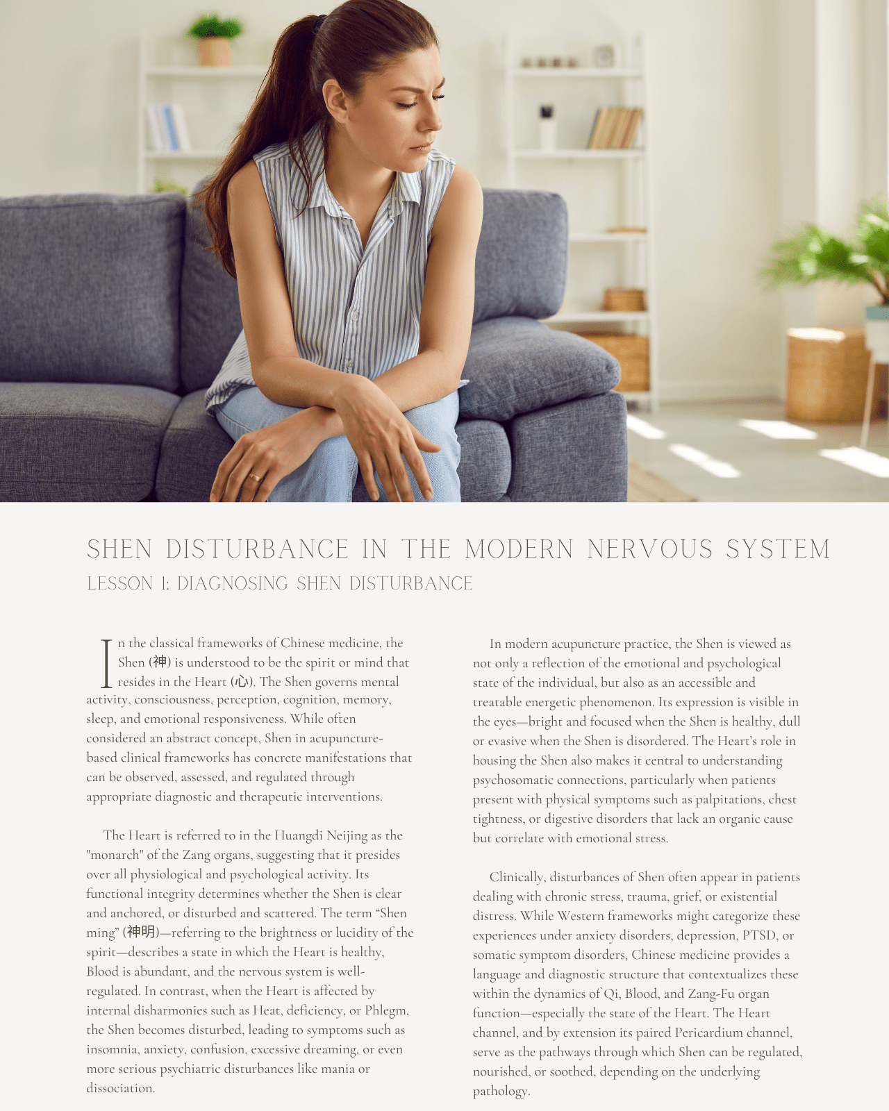 Shen Disturbance in the Modern Nervous System: Acupuncture Strategies for Spirit Regulation and Emotional Balance - Chiropractic Continuing Education, 8 Hours A Better Chiro
