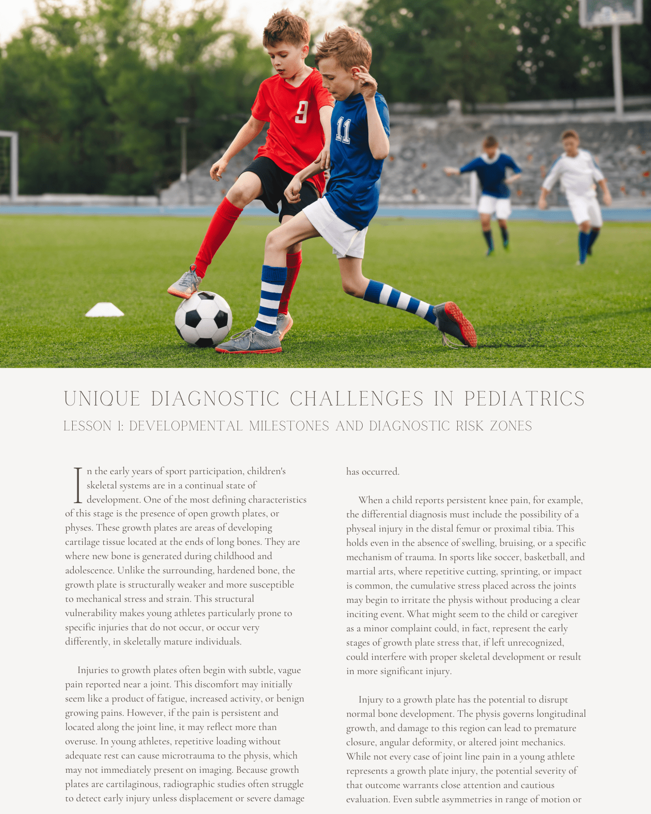 The Young Athlete: Unique Diagnostic Challenges in Pediatrics - Chiropractic Continuing Education, Sports Medicine, 5 Hours A Better Chiro